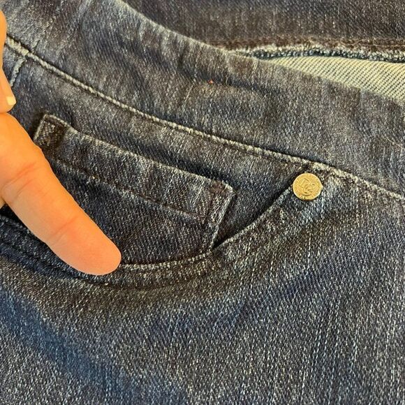 DG2 by Diane Gilman 2XP dark denim pull on drawstring jeans - Picture 6 of 12